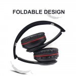 Wholesale LED Light HD Wireless Bluetooth Stereo Headphone STN460L (Red)